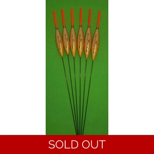 SRG005 Pack of 6 High Quality Pole Floats Chianti Red Tip Nitinol Stem